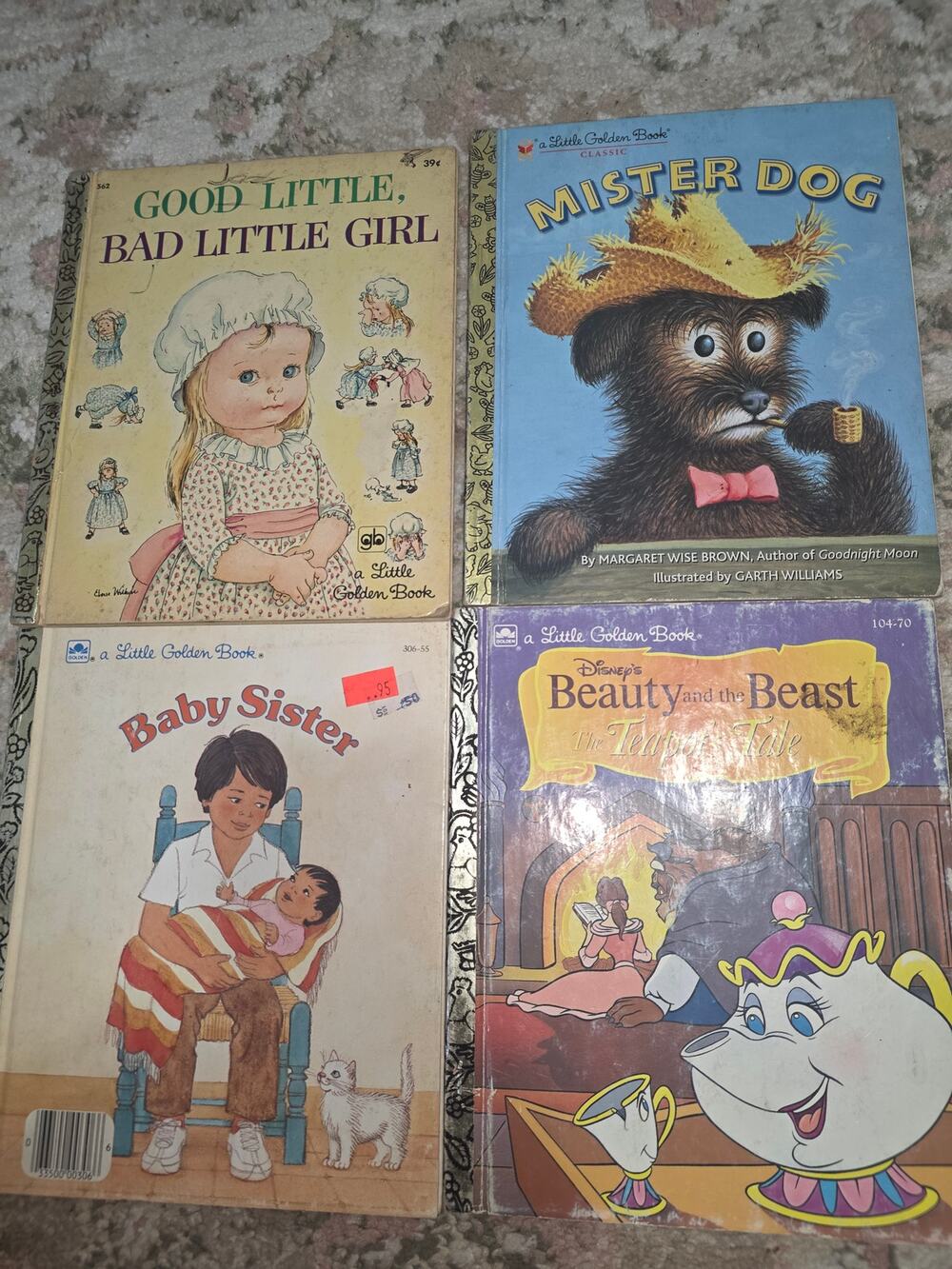 Lot of 4 Little Golden Books -Good Little, bad Little girl & others